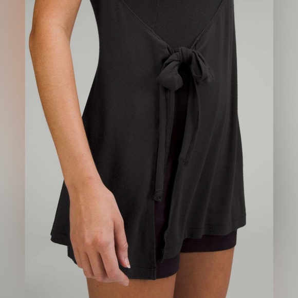 lululemon athletica Black Modal Romper with Tie Detail - Picture 3 of 10